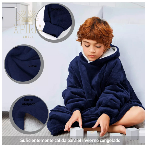 Infapol™- Doble Polerón Polar Infantil Azul/Rosa